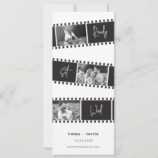 Klaar Set Wed Fotofilm De datum opslaan Kaart (Voorkant)