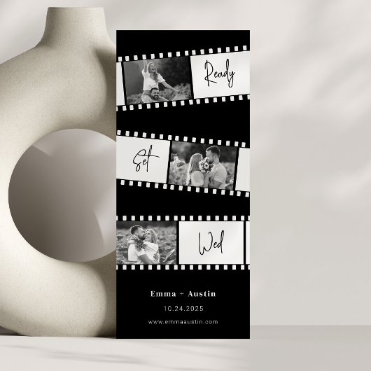 Klaar Set Wed Fotofilm De datum opslaan Kaart