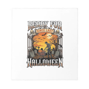 Klaar sinds vorige Halloween Zombie Winkelwagen Gr Notitieblok