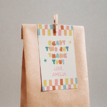 Klaar Twee Feest Bedankt Cadeautag