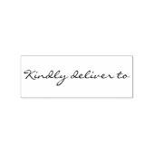Klaar voor aflevering op kalligrafirubberstempel 	rubberstempel (Gestempeld)