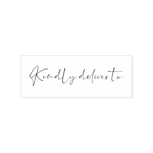 Klaar voor aflevering op kalligrafirubberstempel rubberstempel (Afrduk)