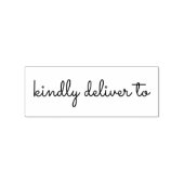 Klaar voor aflevering op kalligrafirubberstempel 	rubberstempel (Gestempeld)