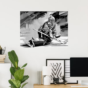 Klaar voor Alles - IJshockey Doelman Poster