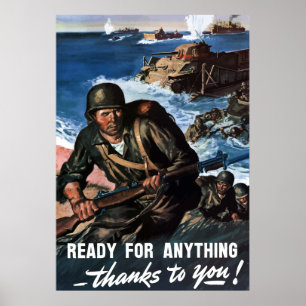 Klaar voor alles — WW2-Poster Poster