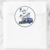 Klaar voor Avontuur Sticker (Tas)