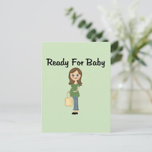 Klaar voor Baby Briefkaart (Staand voorkant)