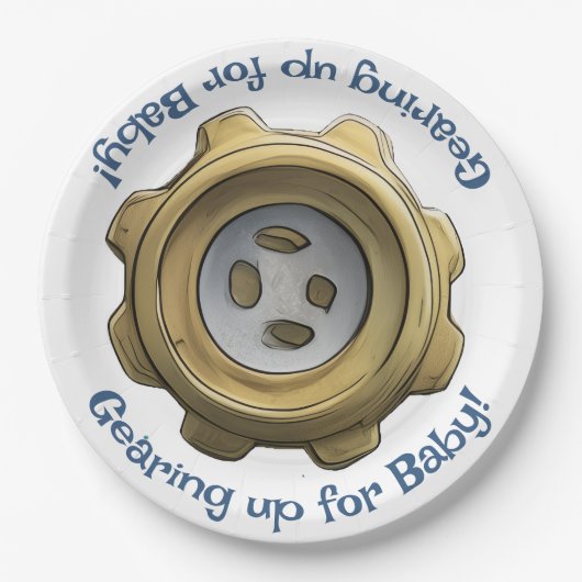 Klaar voor Baby! robotuitrusting Papieren Bordje (Voorkant)