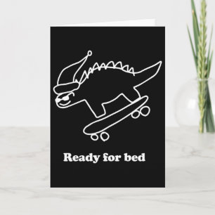 Klaar Voor Bed Dinosaurus Skateboarden Kaart