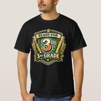 Klaar voor de 3e klas Retro Potlood Terug naar Sch T-shirt