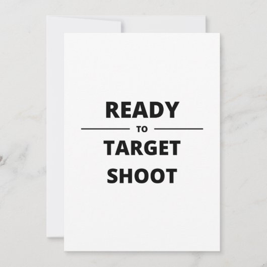 KLAAR VOOR DE AANSCHAF VAN TARGET KAART (Voorkant)