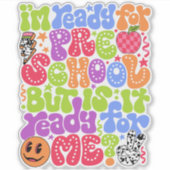 Klaar voor de eerste schooldag Back2School Sticker (Voorkant)
