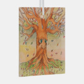 Klaar voor de Herfst Glas Ornament (Voorkant Rechts)