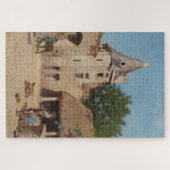 Klaar voor de jacht (middeleeuwse scène) legpuzzel (Horizontaal)