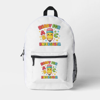 Klaar voor de kleuterschool Leuk potlood Regenboog Bedrukte Rugzak