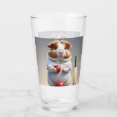 Klaar voor de pitch, cavia cricketer glas (Achterkant)