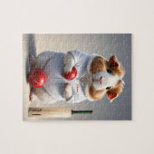 Klaar voor de pitch, cavia cricketer legpuzzel (Horizontaal)