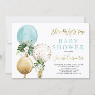 Klaar voor de pop Baby shower Boy Invitation Kaart