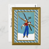 Klaar voor de skipistes briefkaart (Voorkant / Achterkant)