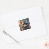 Klaar voor de start vierkante sticker (Envelop)