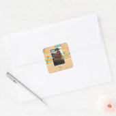 Klaar voor de winter vierkante sticker (Envelop)