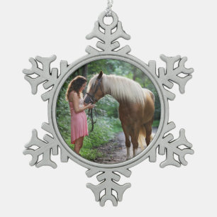 Klaar voor foto tin sneeuwvlok ornament