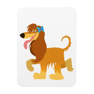 Klaar voor geluid Cartoon Afghaanse hond Flexible  Magneet