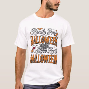 Klaar voor Halloween Vintage Gravure Shirt Ontwerp