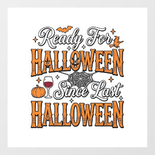 Klaar voor Halloween Vintage Gravure Shirt Ontwerp Raamsticker