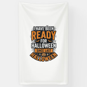 Klaar voor Halloween Vintage Griezeld Shirt Ontwer Spandoek