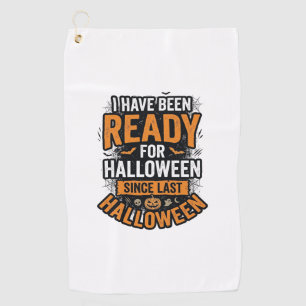 Klaar voor Halloween Vintage Griezels T-shirt Ontw Golfhanddoek