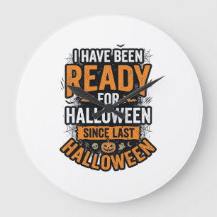 Klaar voor Halloween Vintage Griezels T-shirt Ontw Grote Klok
