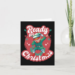 Klaar voor kerst Elf Kerstmis Kerstman Sneeuw Adve Kaart