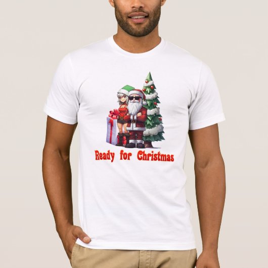 Klaar voor Kerstmis T-shirt (Voorkant)