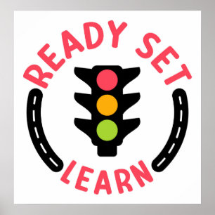 Klaar Voor Leren – Logo Geïnspireerd op Verkeersli Poster