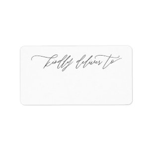 Klaar voor modern kalligrafiekscript etiket