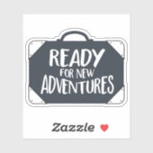 Klaar voor nieuwe avonturen sticker (Vel)