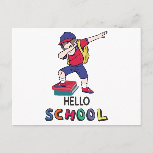 Klaar voor online school briefkaart (Voorkant)