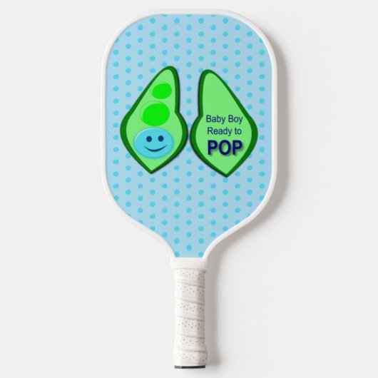 Klaar voor Pop Baby Boy Blue Pea Pickleball Paddle (Voorkant)