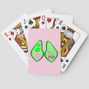 Klaar voor Pop Baby Girl Pink Pea Pokerkaarten