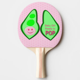 Klaar voor Pop Baby Girl Pink Pea Tafeltennisbatje