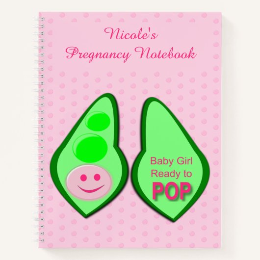 Klaar voor Pop Baby Girl Pink Pregnancy Notitieboek (Voorkant)