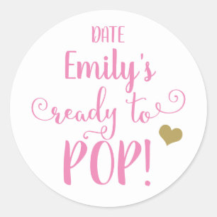 KLAAR VOOR POP baby shower sticker