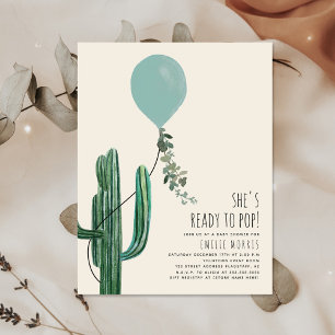 Klaar voor Pop van het Blauwgroen Baby shower van Kaart