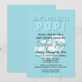 Klaar voor Pop van krijtballonnen Baby Blue Boy Sh Kaart