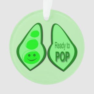 Klaar voor Pop Zwangere groene doperwt Aangepast Ornament