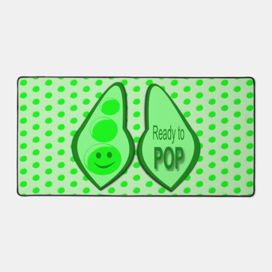 Klaar voor Pop Zwangere groene erwt Bureaumat (Voorkant)