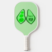 Klaar voor Pop Zwangere groene erwt Pickleball Paddle (Voorkant)