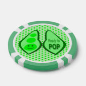 Klaar voor Pop Zwangere groene erwt Poker Chips (Enkel)