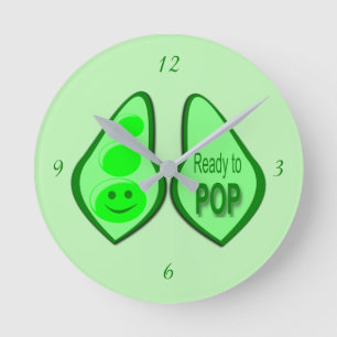 Klaar voor Pop Zwangere groene erwt Ronde Klok